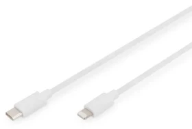 Digitus biela / Nabíjací a dátový kábel / USB-C - Lightning / MFI / 2 m (DB-600109-020-W)