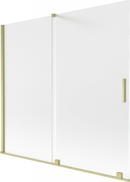 MEXEN/S - Velar dvojkrídlová posuvná vaňová zástena 170 x 150, dekor, zlatá kartáčovaná 896-170-000-31-55