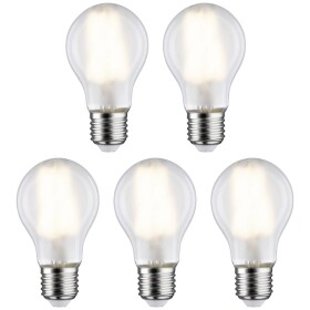 Paulmann 29090 LED En.trieda 2021 E (A - G) E27 klasická žiarovka 7 W teplá biela (Ø x v) 60 mm x 106 mm 5 ks; 29090