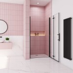 H K - Sprchové dvere MELODY BLACK B8 100 zalamovacie 99-102 x 195 cm SE- MELODYBLACKB8100SET