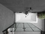 MEXEN/S - Cube obdĺžniková vaňa 180 x 80 cm s panelom + vaňová zástena 120, čierna vzor 550518080X92120027077