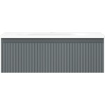 MEXEN/S - Rivel kúpeľňová skrinka 70 cm s umývadlom Vela, 1 šuplík, reliéf, grafit mat/biela mat 91A20-07023-1-BF66-W23M01