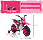 Mamido Mamido Detská elektrická motorka XMX616 ružová | EVA kolesá | 12V 7Ah