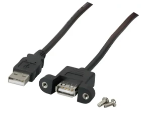 EFB čierna / Predlžovací kábel / USB-A - USB-A / USB 2.0 / 0,5 m (K5291SW.0,5V2)