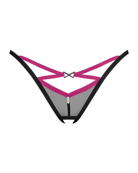 Dámske sexy tangá Novenes crotchless Thong - Obsessive XL/2XL