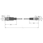 Turck RSSD-PSGS4M-4414-3M/S6000 upravený zástrčkový konektor pre senzory - aktory, 6936514, 1 ks; 6936514