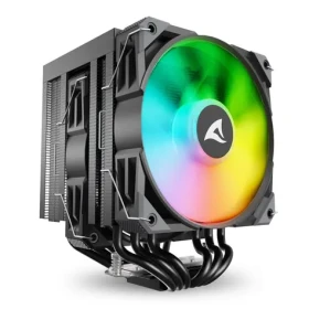 Sharkoon A60 RGB čierna / 2x 120mm / 260W TDP / 1800 RPM @ 30 dB / RGB / AMD + Intel (4044951042050)