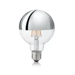 Ideal lux Classic Globo E27 chrómová / LED žiarovka filament / G95 / 9W / 930lm / 3000K nestmievateľná (SKL000386714)