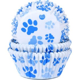 Modré tlapky košíčky na muffiny 50×33 mm - House of Marie - House of Marie