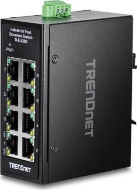TRENDnet TRENDnet 8-Port Industrial Fast Ethernet DIN-Rail MiniSwitch