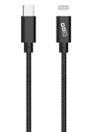 2GO 797162 antracitová / Dátový kábel / Lightning - USB-C / 1 m / MFi certifikácia / nylonový (797162)