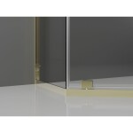 MEXEN - Exo sprchovací kút päťboký krídlový 90 x 80, transparent, zlato 812-090-080-50-00
