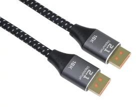 OEM DisplayPort 2.1 / Kábel / 16K 60Hz / kovové a pozlátené konektory / 1,5 m (kport11-015)