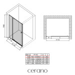 CERANO - Sprchové pivotové dvere Santini Ľ/P - 6 mm - chróm, transparentné sklo - 100x195 CER-426205