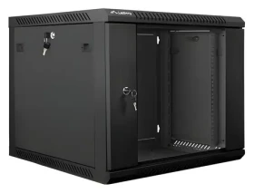 Lanberg WF01-6609-10B čierna / Nástenný rozvádzač / 19" / 9U / 600×600 mm / sklenené dvere (WF01-6609-10B)