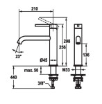 KWC Drezová batéria KWC Bevo E, 125589, Industrial Black 125589