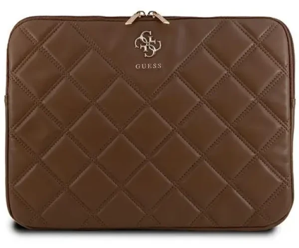 Guess Quilted 4G hnedá / Obal na notebook / 14" (GUCS14ZPSQSSGW)
