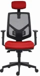 Powerton Tina červená / Kancelárske ergonomické kreslo / nosnosť 120 kg (MKWPTIKDCCCA)