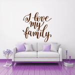 Veselá Stena Samolepka I love my family Farba: bílá, Veľkosť: 100 x 103 cm