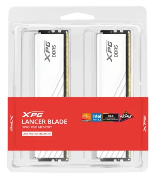 ADATA XPG Lancer Blade RGB 64GB (2x32GB) biela / Pamäť RAM / DDR5 / 6000MHz / CL30 / AMD EXPO / XMP 3.0 (AX5U6000C3032G-DTLABRWH)
