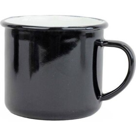 Belis BELIS Smaltovaný hrnček čierno-biely 8 cm / 0,35 l, 2. akosť - Belis - Belis