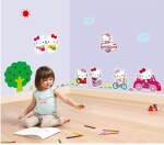 Veselá Stena Samolepka Hello Kitty na výlete