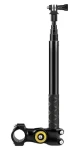 Puluz PU817 čierna / Držiak na riadidlá so selfie tyčou / pre akčné kamery / tyč 27,9-113,5 cm / riadidlá 2,9-3,5 cm (PU817)