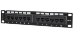 Intellinet patch panel Cat6 UTP čierna 12 portov / Patch panel / RJ-45 / 10 "/ 1U (720748)