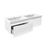 Kúpeľňová skrinka s umývadlom SAT Evolution 118x30x44, 8 cm biela mat SATEVO120WMU4 SATEVO120WMU4