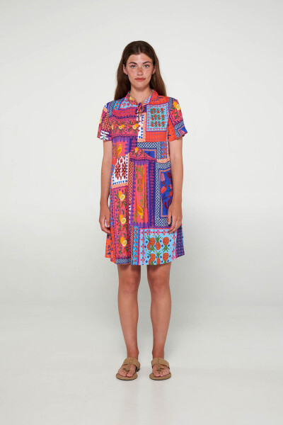Vamp - Šaty s krátkymi rukávmi 20425 - Vamp coral sun M