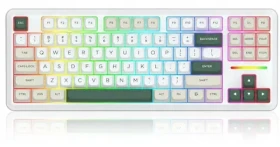 Redragon Wildslash Pre biela / Herná klávesnica / mechanická / bezdrôtová / podsvietená (K734WCG-RGB-PRO)