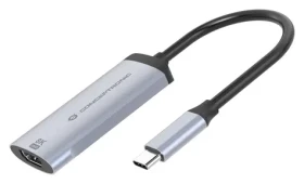 Conceptronic USB-C 3.2 na HDMI 2.1 strieborná / Adaptér / 8K 60 Hz / 0,15 m (ABBY23G)