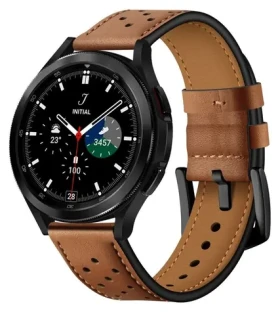 Tech-Protect kožený remienok hnedá / Remienok / pre Samsung Galaxy Watch 4, 5, 5 Pro, 6, 7, FE (19623-0)