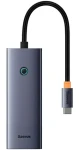 Baseus UltraJoy šedá / USB hub 5v1 / 1x HDMI 4K 30Hz / 4X USB-A 3.0 (B00052801811-05)