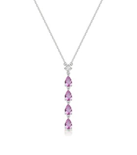 Brosway Strieborný náhrdelník s kubickými zirkónmi Vibrant Pink Fancy FVP112