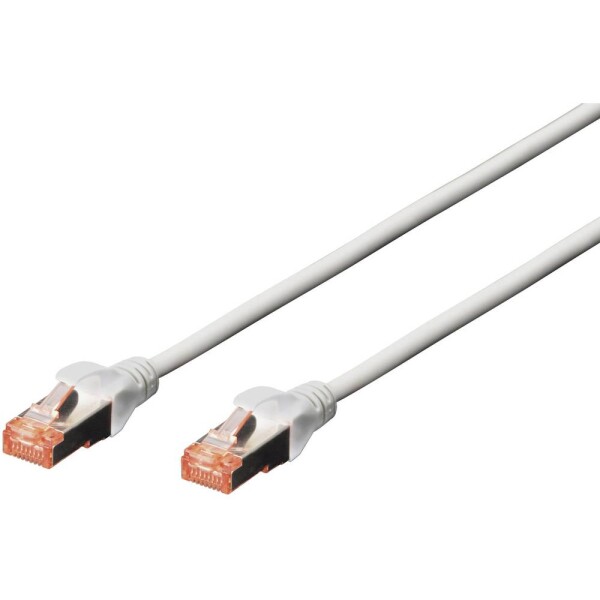 Digitus DK-1644-050 RJ45 sieťové káble, prepojovacie káble CAT 6 S/FTP 5.00 m sivá bez halogénov, krútené páry, s ochranou, samozhášavý 1 ks; DK-1644-050