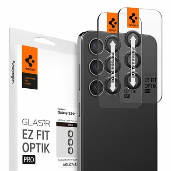 Spigen Glass TR EZ Fit Optik Pre ochranné sklo pre Samsung Galaxy S24 PLUS čierna 2ks (AGL07433)