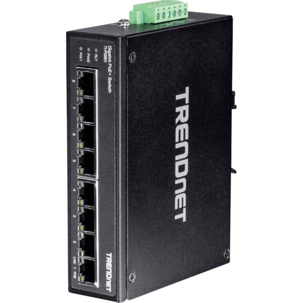 TrendNet TI-PG80 priemyselný ethernetový switch 10 / 100 / 1000 MBit/s; 21.22.1190