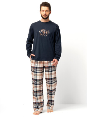 Pánske pyžamo Key MNS 444 B25 dĺžka/r M-2XL černá XXL