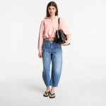 Mikina Calvin Klein Jeans Ls Monologo Terry Cropped Tie Hoodie Peachy Day L