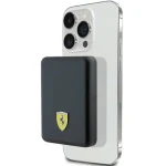 Ferrari Metal Logo čierna / Powerbanka / MagSafe / 5000 mAh / 15 W