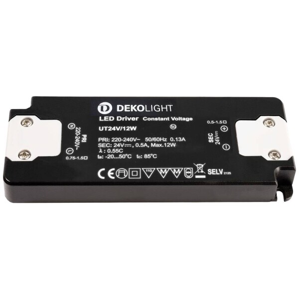 Deko Light FLAT, CV, UT24V/12W LED driver konštantné napätie 12 W 0 - 500 mA 24 V; 862233