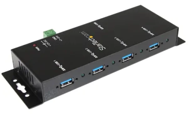 StarTech USB 3.0 Hub 4 porty čierna / USB hub / 4X USB-A / 5 Gbps / napájací adaptér (ST4300USBM)