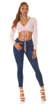 Sexy Highwaist Push-Up Jeans Used Look denimblue 44