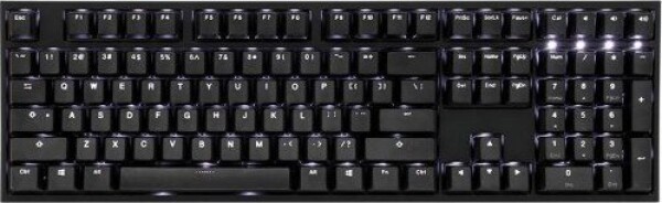 Ducky Ducky One 2 Backlit PBT Gaming Tastatur, MX-Speed-Silver, weiße LED - schwarz