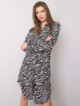 Dámske šaty so zvieracím motívom 1103 - RUE PARIS XL černo - bílá