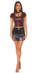 Sexi tričko Wet look 94901 fialové - KouCla M