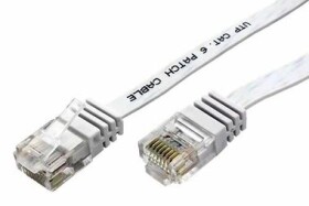 Goobay Ethernet Patch plochý kábel UTP Cat6 20m biela (4040849951589)