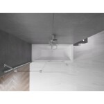 MEXEN/S - Velar Dvojkrídlová posuvná vaňová zástena 140 x 150, transparent, chróm 896-140-000-01-01