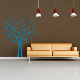 Veselá Stena Samolepka Strom na jeseň Farba: modrá, Veľkosť: 100 x 118 cm
